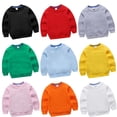 thumbnail image 2 of Primavera otoño niños suéter sólido de manga larga bebé niños niñas algodón Top niños ropa sudaderas invierno Bottoming Shirt8-10T (Tag150) Gao Jinjia LED, 2 of 2