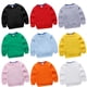 thumbnail image 2 of Primavera otoño niños suéter sólido de manga larga bebé niños niñas algodón Top niños ropa sudaderas invierno Bottoming Shirt18-24M (etiqueta 90) Gao Jinjia LED, 2 of 2