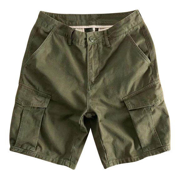 ZVNAΖH Mens Multi Pocket Cargo Shorts, Summer Twill Casual Shorts, Lightweight Quick Dry Hiking Shorts, Button Fly Outdoor Work Shorts