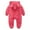 Red, variant on Odeerbi 2025 Toddler Baby Boys Girls Color Plush Cute Bear Ears Winter Thick Jumpsuit Romper