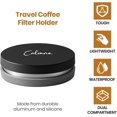 thumbnail image 2 of Travel Coffee Holder with Lid, Compatible with AeroPress Standard & XL Paper/Metal Filters, Waterproof Aluminum Storage, Food-Grade Aluminum & Silicone, Filter Not Included, 2 of 6