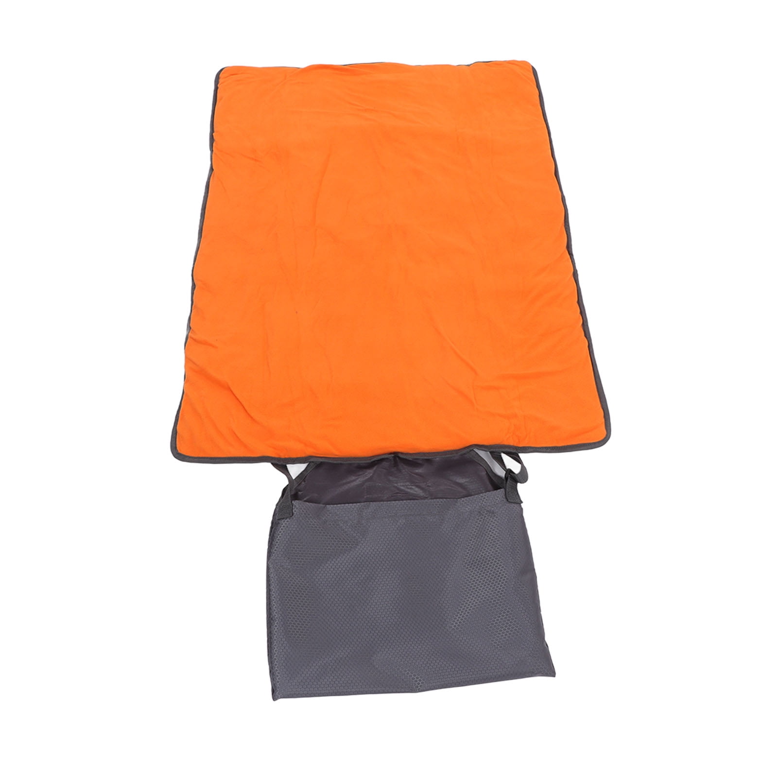 BIMZUC Outdoor Pet Mat Reversible Waterproof Machine Washable Portable Dog Sleeping Pad for Puppy Camping Travel Gray with Orange Polyester Layer 12.99 inches / 33.0 cm Bed Cushion