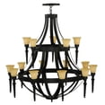 thumbnail image 3 of Meyda Tiffany 135086 Pontoise 15 Light 60" Wide Chandelier - Black, 3 of 7