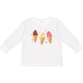 thumbnail image 3 of Inktastic Ice Cream Trio with Sprinkles Boys or Girls Long Sleeve Toddler T-Shirt, 3 of 5
