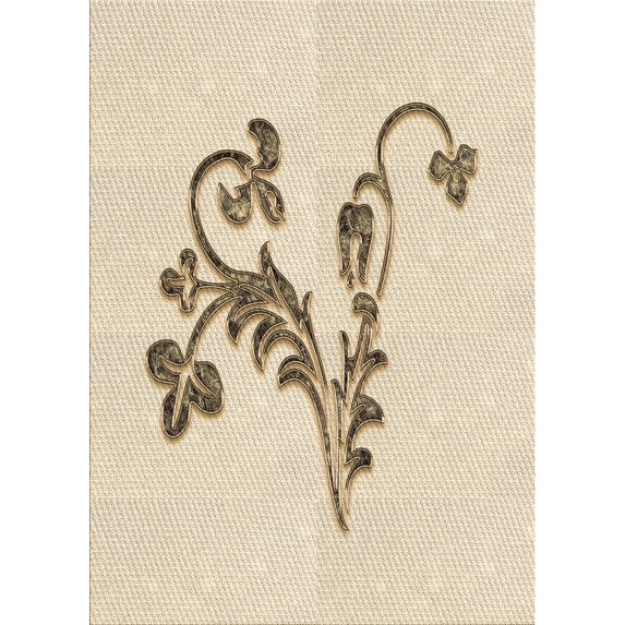 Ahgly Company Indoor Rectangle Patterned Moccasin Beige Area Rugs, 2' x 5'