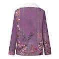 thumbnail image 6 of Patlollav Womens Outwear Fashion Long Sleeve Pocket Plush Button Coat, 6 of 7