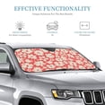 thumbnail image 3 of Kdxio Beige Flowers Print Windshield Sun Shade, Foldable Sun Blocker for Car,Truck,SUV Automotive Interior Sun Protection,Reflective Shade for Front Windshield(Medium), 3 of 7