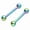 1 Pair Rainbow, variant on 14G Stainless Steel 5mm Ball Nipple Tongue Ring 14mm Bar Body Piercing