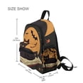 thumbnail image 3 of FORMRS School Backpack with Front Zippered Pocket 12" Elementary Student Travel Daypack, Orange Halloween Cat, 3 of 6