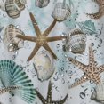 thumbnail image 5 of Creowell  Starfish and Seashells Shower Curtain, Weighted Bottom Vintage Beige Ivory Coral Conch Nautical Oncean Beach Bathroom Curtain Waterproof Fabric Machine Washable with Hooks White, 5 of 7