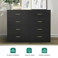 thumbnail image 5 of Aukfa Wood 8 Drawer Dresser, Chest of 8 Drawers for Bedroom Living Room,Black, 5 of 9