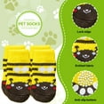 thumbnail image 3 of TELOLY 4Pcs Dog Socks,Wear-Resistant Cotton Warm Dog Paw Protector,For Small Medium Pets Dogs Dog Socks to Prevent Licking Paws,Yellow2, 3 of 7