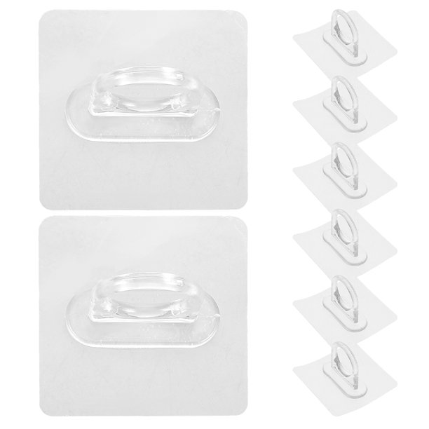GOOHOCHY 8Ud Adhesivos Para Pared Transparente Sin Taladro Soporte Multifuncional Para