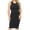 Charcoal, variant on Women's Plus Size Casual Racerback Sleeveless Bodycon Tank Cami Midi Dress