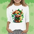 thumbnail image 2 of Shirts for Boys St Patricks Day Themed T Shirt Toddler Long Sleeve Shirt Irish Shamrock Shirt Irish Shirt Girls Sweatshirts Girls Tops Size 14-16, 2 of 4