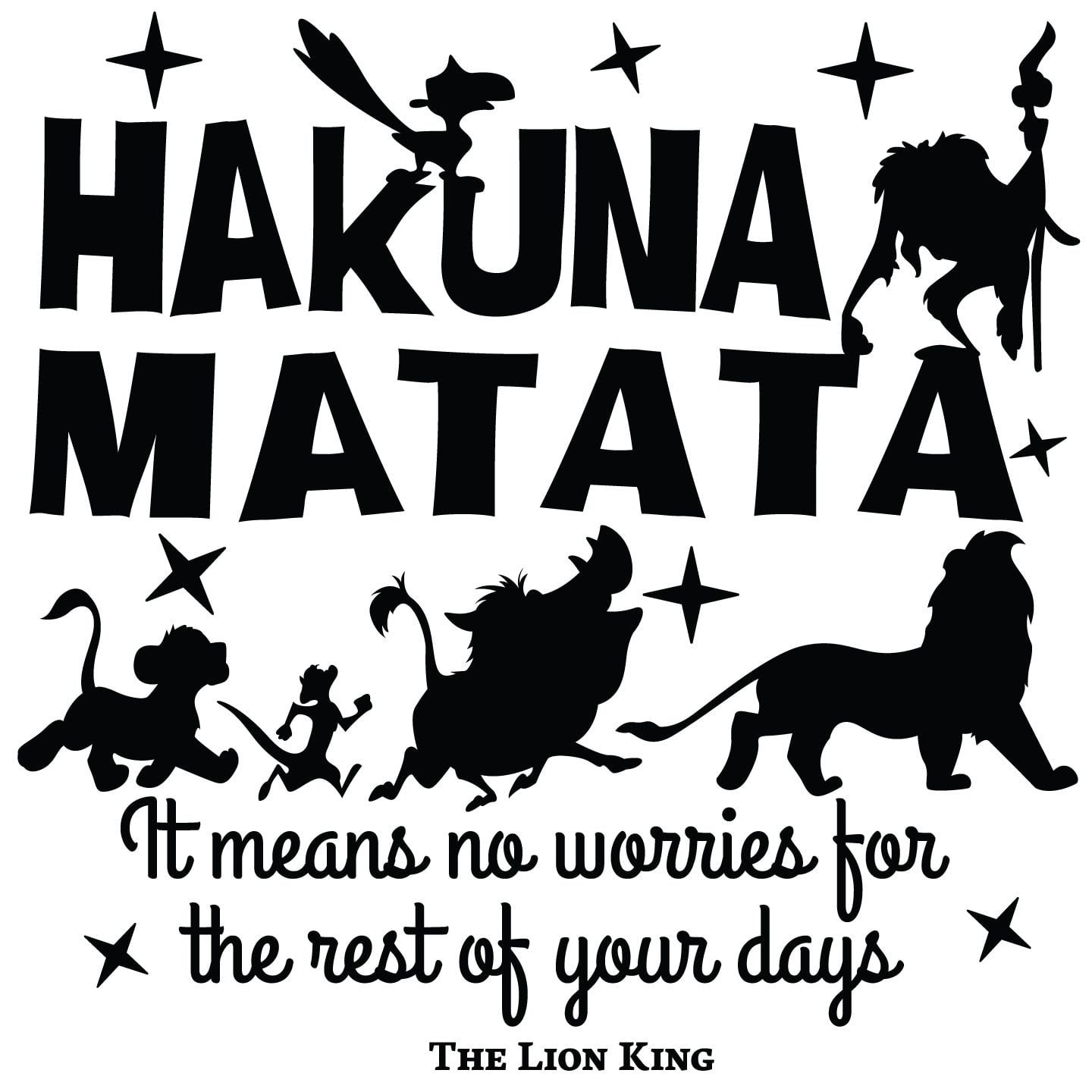 LION KING QUOTE SHABBY CHIC SIGN HAKUNA MATATA MEANS NO WORRIES
