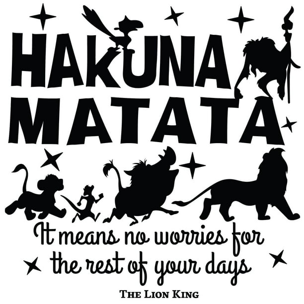 DIY The Lion King Characters Vinyl Quotes Wall Decal - Hakuna Matata It ...