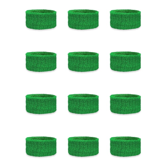 COUVER Kids Children 1 Inch - Solid/Plain Cotton Terry Cloth Wristband (12 Pieces)