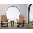 thumbnail image 2 of Anchor Bay Amish Crafted Poly Outdoor Swivel Glider, High-Back, Antique Mahagany on Black, 2 of 5