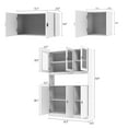 thumbnail image 4 of KULAGAGA Kitchen Pantry Storage Cabinet, 87.8"H Freestanding Storage Cabinet Cupboard for Home Office Living Room, Whiet, 4 of 10