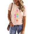 thumbnail image 4 of ABPHQTO Camiseta rosa de mujer Hello SUMMER Slim Fit de manga corta, 4 of 5