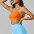 thumbnail image 4 of Mujeres de color sólido cuatro filas ajustable inalámbrico sujetador doble hombro yoga deportes sujetador a prueba de choques, ejercicio deportes sujetadores para mujeres, 4 of 6