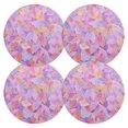 thumbnail image 2 of 15 Inch Round Grid Plate Mats Heat Non-Slip Resistant PVC Placemats for Kitchen Dining Table Decor Small Colors Shapes 4PCS, 2 of 5