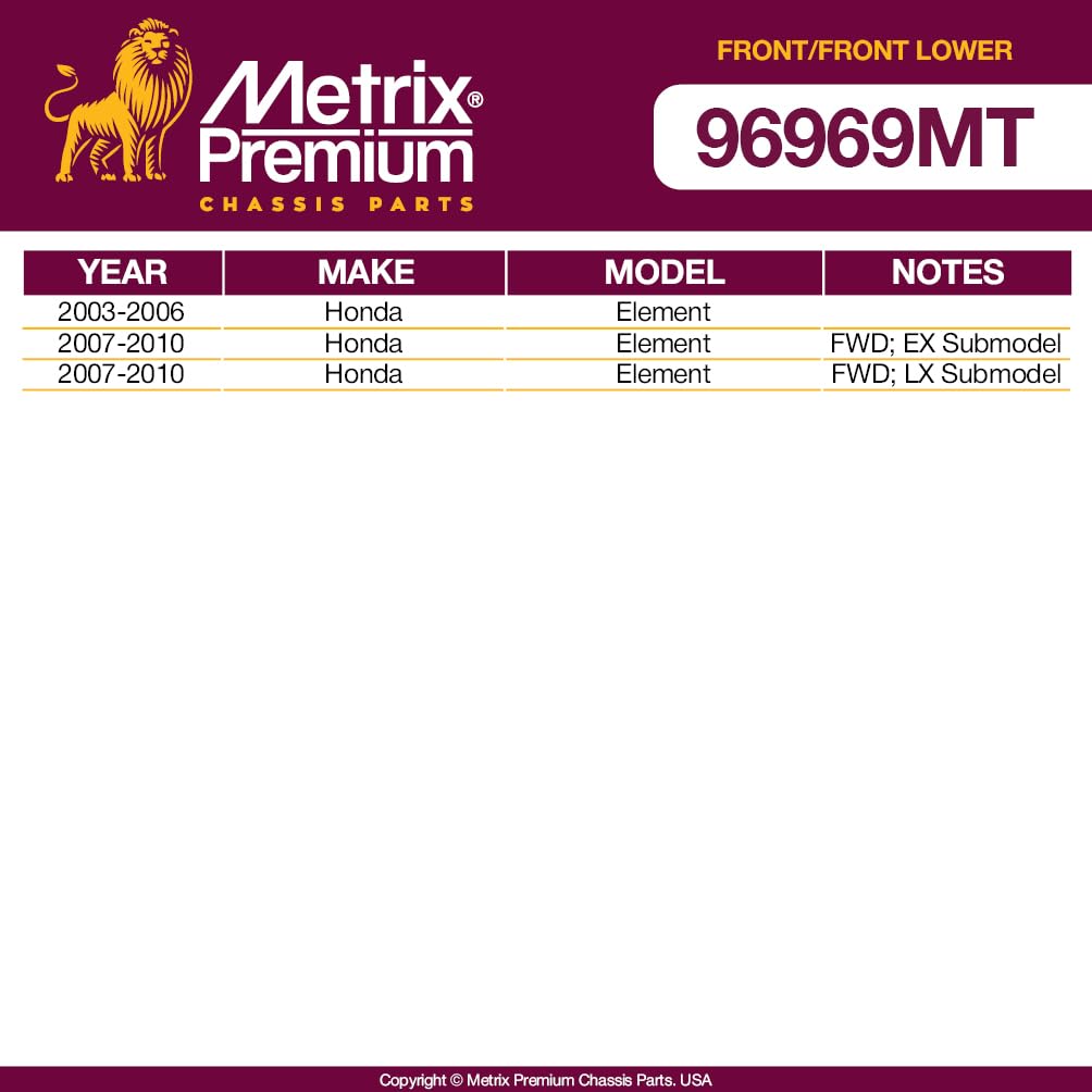Metrix Premium Chassis Parts - 4 PC L/R Front Sway Bar Stabilizer End Link & L/R Front Lower Ball Joint Kit Fits 03-06 Honda Element, 07-10 Element FWD, K90454, K90455, K500004