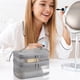 thumbnail image 5 of Neceser de malla de doble capa | Organizador de artículos de tocador de viaje de gran capacidad | Almacenamiento portátil de cosméticos con bolsillos interiores para brochas y artículos de belleza, 5 of 5