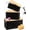 Embossed Black, variant on Metal Vegetable Storage Set of 3 Rectangular Canisters with Aeration Holes and Bamboo Lids White