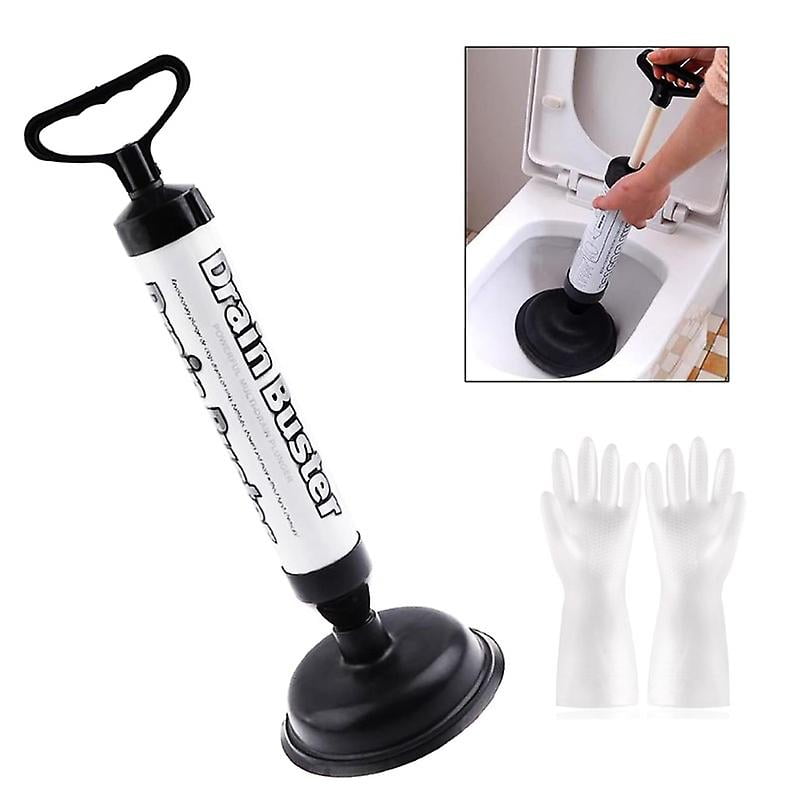 Kör4u Desatascador Con Ventosa 140mm – Ideal Para Inodoro, Lavabo Y Ducha – Sin Químicos, Mango 34,5 Cm, Campana De Goma Robusta