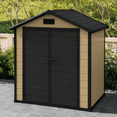 thumbnail image 1 of DEXTRUS 6.2x3.4 Pi Résine Extérieur Shed avec Fenêtre et Verrouillable à l'Extérieur, Rangement de Jardin et Mobilier de Patio Résistants aux Intempéries, Brun&Noir, 1 of 10