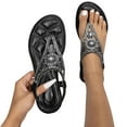 thumbnail image 3 of ZHELIYO Women's sandals Bohemian Sandals Beach Sandals Flip Flops Glamorous Thong Sandals For Women Rhinestone Decor Slingback Flat Sandals Black 9, 3 of 6
