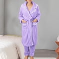 thumbnail image 4 of Sngxgn Women's Sleepwear Short Sleeve Button Shirt and Shorts Pajama Set(Purple,M), 4 of 6