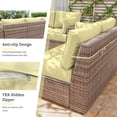 thumbnail image 3 of Pakunoda 8Pcs Cushion Covers for Outdoor Furniture, Waterproof Patio Cushion Covers Replacement Slipcovers with Zipper, Washable Reusable Outdoor Cushion Covers Light Yellow, Covers Only, 3 of 7