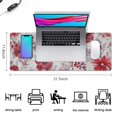 thumbnail image 5 of Long Mouse Pads for Desk,Pioneer Flower Floral Print Pattern Desk Mats on Top Of Desks, Desk Mouse Pad Extra Large with 3mm Non-Slip Base and Stitched Edge for Gaming,Office,Work,Home 31.5"x11.8", 5 of 6