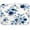 Blue Florals, variant on Kitchen Drying Mat Super Absorbent Heat Resistant Reversible & Foldable With Hanging Loop Indigo Flowers