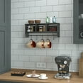 thumbnail image 4 of Flash Furniture Daly Rustic Rectangle Wood Coat Rack with Shelf/Storage, Black Wash, 4 of 12