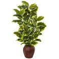 thumbnail image 1 of Nearly Natural 6909 Rubber Plant with Planter, 1 of 1