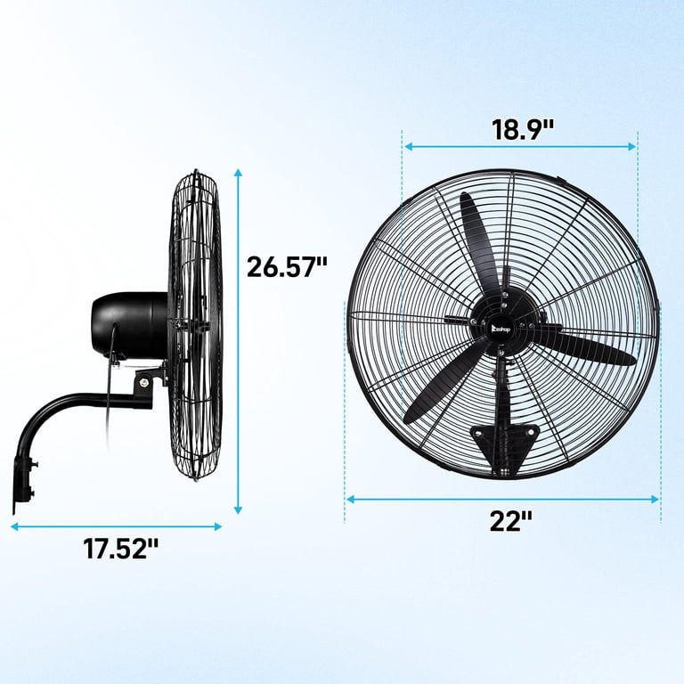 Ktaxon, Industrial Wall Fan, 20 inch, High Velocity Oscillating
