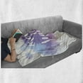 thumbnail image 6 of Saying Soft Flannel Fleece Throw Blanket, Make It Happen Calligraphic Lettering on Soft Pastel Color Splash Cloud, Cozy Plush for Indoor and Outdoor Use, 50" x 60", Pale Blue Pink Lilac, by Ambesonne, 6 of 6