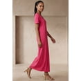 thumbnail image 3 of Jessica London Women's Plus Size Petite Stretch Cotton T-Shirt Maxi Dress, 3 of 4