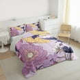 thumbnail image 3 of Homewish Purple Flowers 2pcs Bedding Comforter Set For Teens Female Girls,Spring Garden Twin Comforter Sets,Exotic Style Floral Breathable Bedding Set,Lightweight Room Decor,Reversible, 3 of 8