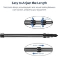 thumbnail image 3 of YISITIAN Handheld Microphone Boom Arm 5-Section Extendable Mic Arm Carbon Fiber Boom Pole for Microphones 1/4 Inch Screw & Thread with Foam Grip Twist Locks Max. Length 155cm/61in CJ919-19294, 3 of 9