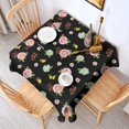 thumbnail image 2 of Pioneer Flower Floral Print Pattern Square Tablecloth, Waterproof Wipeable Spillproof Washable Table Cover for Home Kitchen Party Decor, 52"x52", 2 of 6