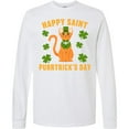 thumbnail image 3 of Inktastic St. Patrick's Day Happy Saint Purrtrick's Day Long Sleeve T-Shirt, 3 of 5