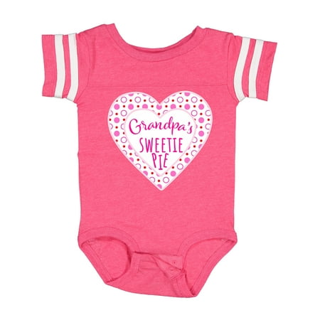 

Inktastic Grandpa s Sweetie Pie with Pink Hearts Gift Baby Boy or Baby Girl Bodysuit