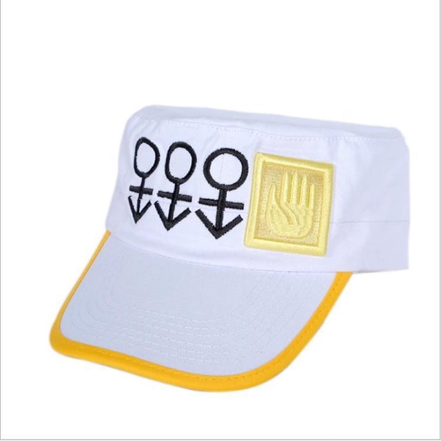 Gorra de béisbol Jojos Bizarrés Adventures para hombre, bordada, color blanco