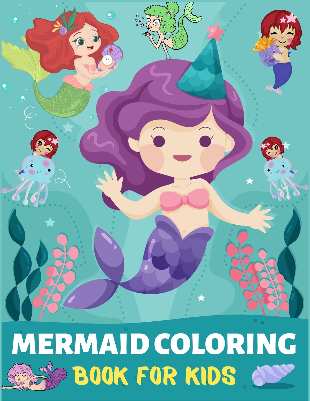 Download Mermaid Coloring Book For Kids Coloring Book With Mermaids And Sea Creatures Gift For Coloring Learning Word Search Mazes Crosswords Dot To The Difference And More For Kids Ages 4 8