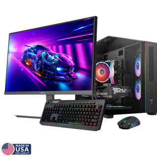 Gigatech Gaming Titan 5 Gaming PC Desktop Bundle - Core Ultra 5 245K, RTX 5060, 64GB DDR5, 512GB SSD, RGB, Windows 11, Wi-Fi, Monitor